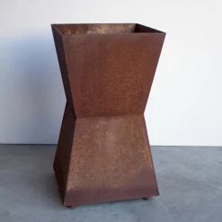 5 Portavaso in acciaio corten