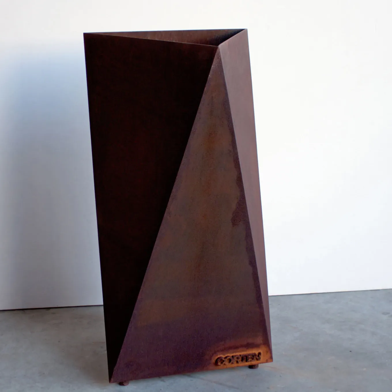 97 Portavaso in acciaio corten
