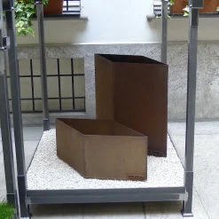 89,1 Portavaso in acciaio corten