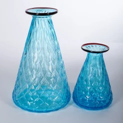 Acqua Mare Balloton Set di 2 vasi conici azzurri