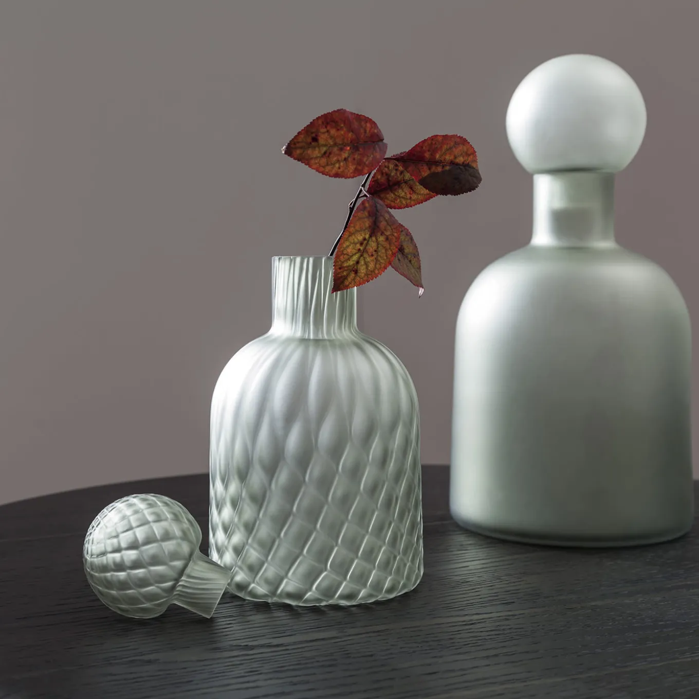 Ampolla in vetro acidato color grigio
