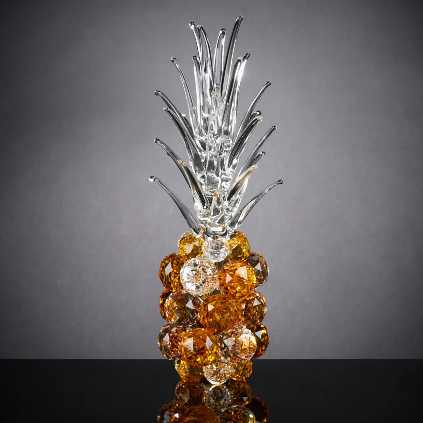 Ananas piccolo in cristallo ambrato