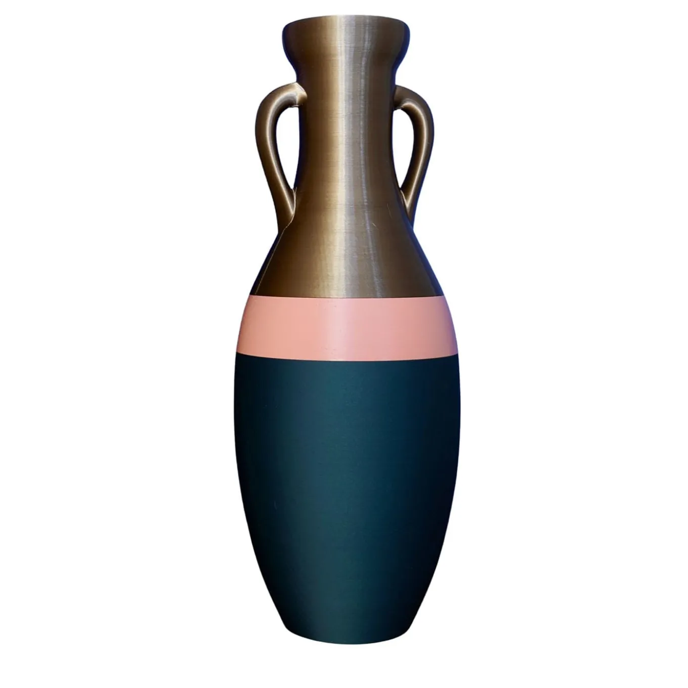 Anfora Giulio Cesare XXL nera, rosa e bronzo
