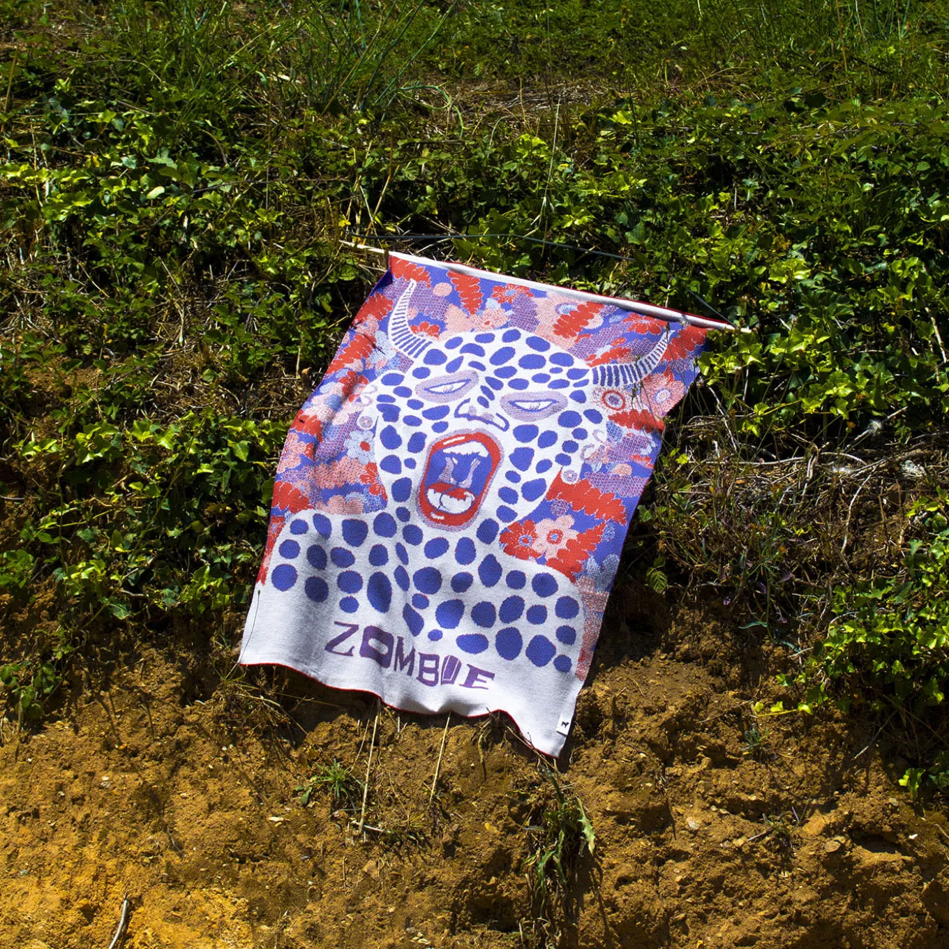 Arazzo/Coperta Zombie Multicolore in Cotone Biologico