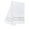 Asciugamano da bagno Roma White & Silver Olive