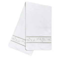 Asciugamano da bagno Roma White & Silver Olive