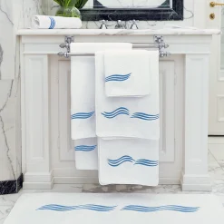Asciugamano da bagno Tuffo Bianco e Blu Assisi