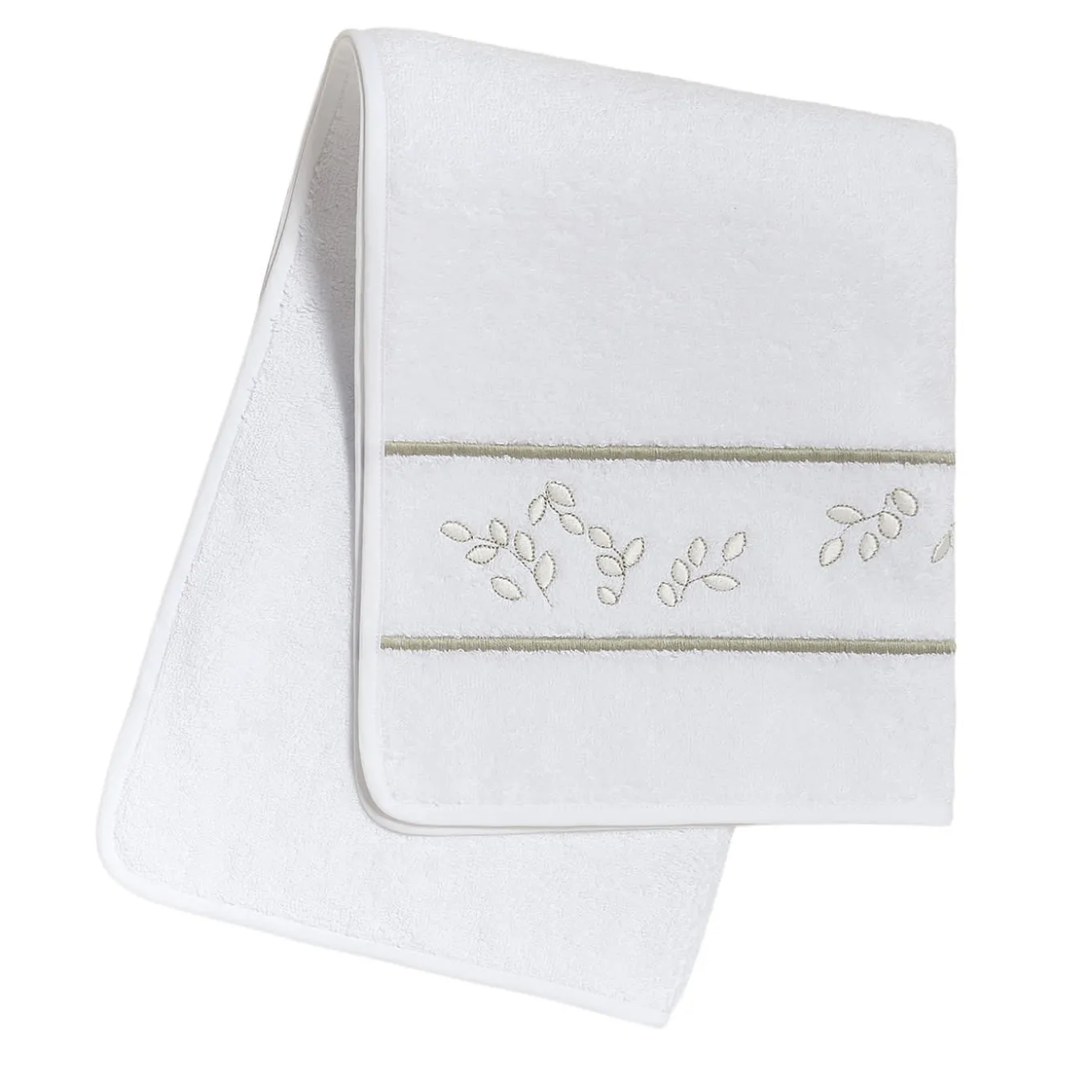 Asciugamano Roma White & Silver Olive