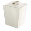 Bicco Cestino avorio lucido con coperchio