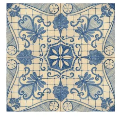 Blu Mare Set di 4 piastrelle #1