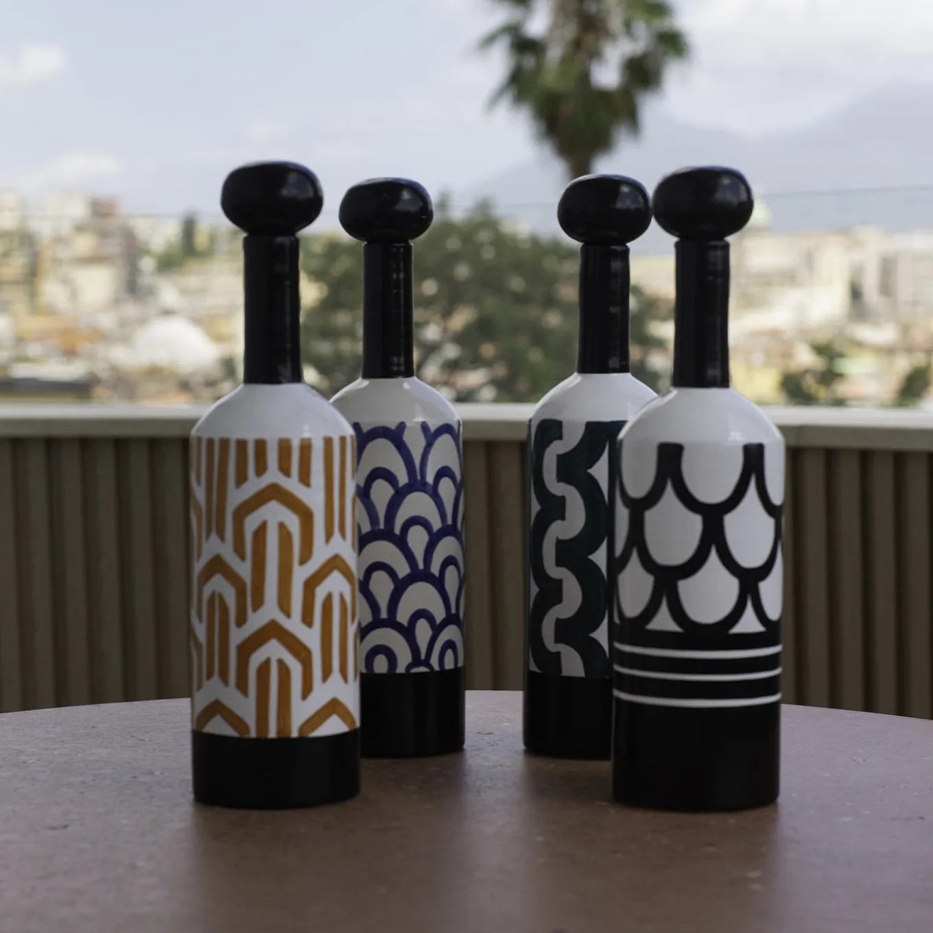 Bottiglia Decorativa Bauhaus Blu