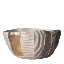 Bowl Cartoccio B17/Sabbia Chiaro con inserto dorato