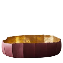 Bowl Ninfea Low Corteccia C9/Bordeaux e oro