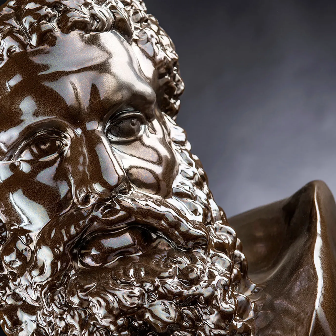 Busto di Ercole in ceramica