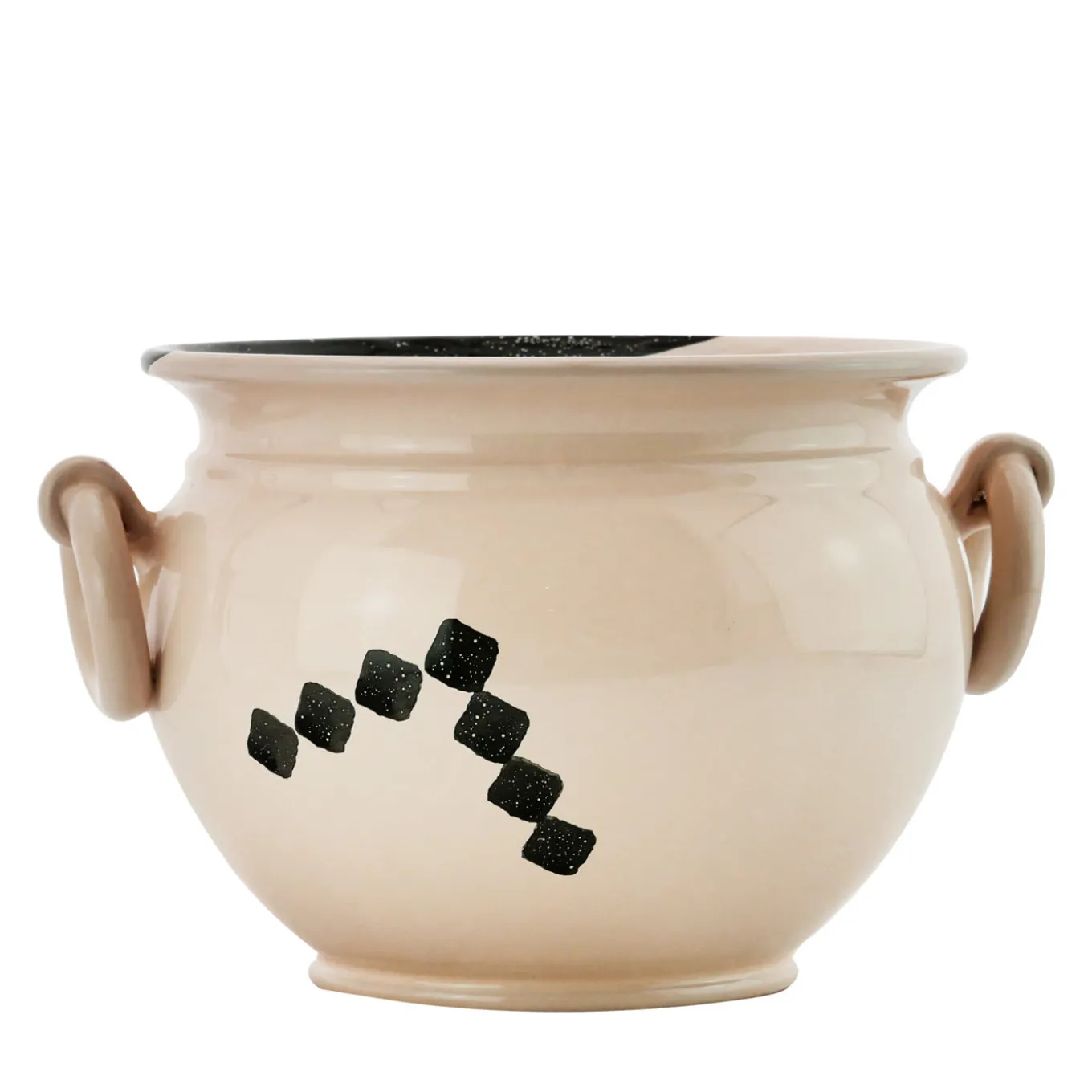 Cachepot con motivo quadrato Kiasmo