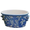 Cachepot ovale blu Devonshire