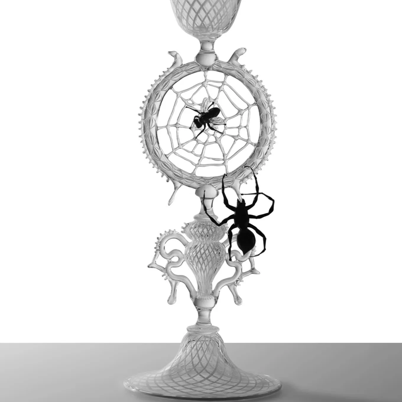 Calice scultoreo in vetro Vanità