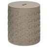 Cancun N. 13 Cesto rotondo beige con coperchio