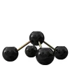 Candelabro a 5 sfere in marmo portoro nero Bramante di ADL Atelier Design Lab