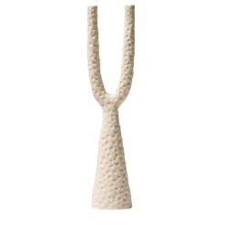 Candelabro Alpha in ceramica neve opaco