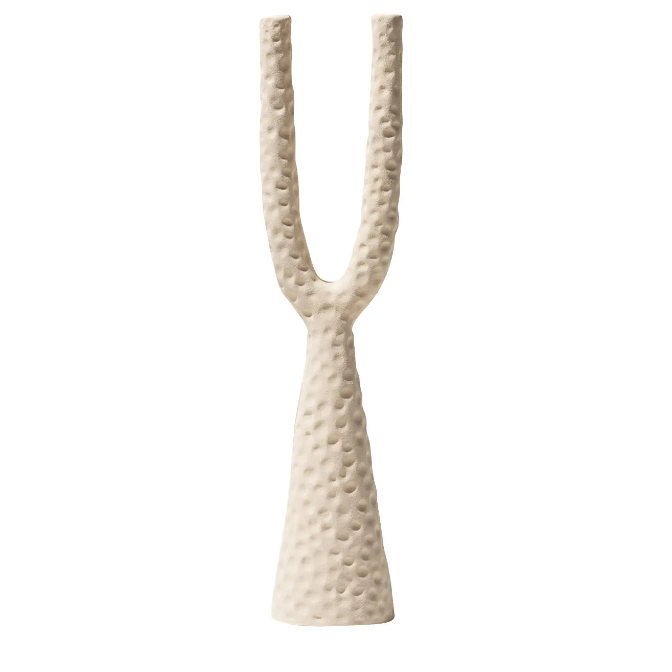 Candelabro Alpha in ceramica neve opaco
