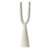 Candelabro Alpha in ceramica bianco opaco