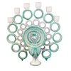 Candelabro Pavone Turchese e Azzurro