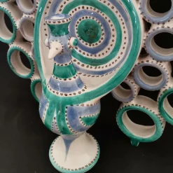 Candelabro Pavone Turchese e Azzurro