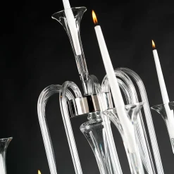 Candelabro trasparente Octopus a 13 bracci