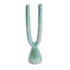 Candeliere doppio in ceramica Acqua