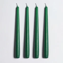 Candeliere in ceramica verde con 4 candele profumate