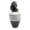 Canopo Gallo Vaso bianco e nero #1