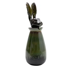 Canopo Lepre Vaso nero e verde #2