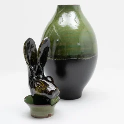 Canopo Lepre Vaso XL nero e verde