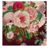 Carta da Parati Botanica Drammatica con Fiori di Peonia per Decorazioni