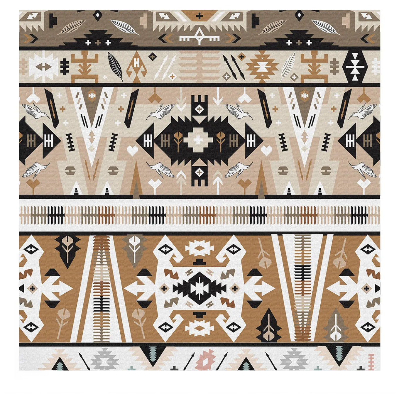 Carta da parati con motivo azteco tribale ikat