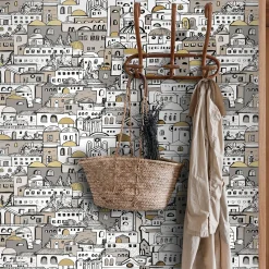 Carta da Parati DIY con Paesaggio Urbano Mediterraneo