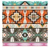 Carta da parati extra-large boho con motivo azteco tribale ikat