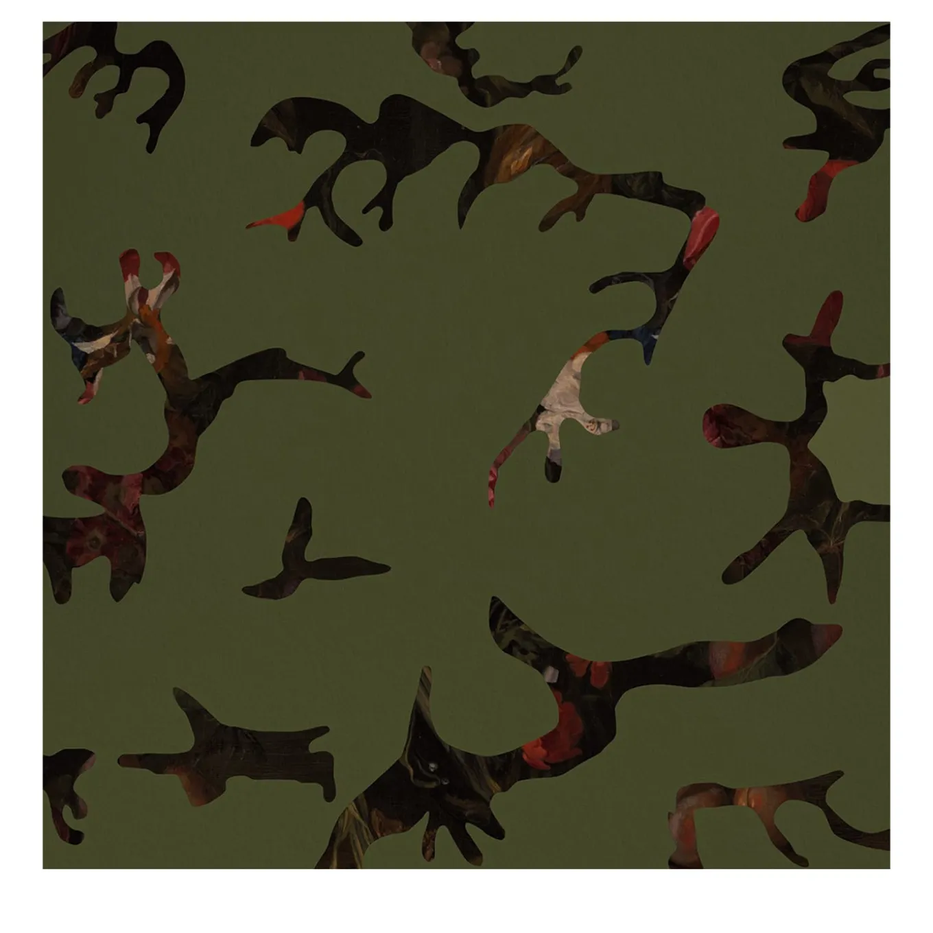 Carta da Parati Find Me In The Dark Verde Militare di Magnus Gjoen