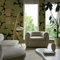 Carta da Parati Find Me In The Dark Verde Militare di Magnus Gjoen