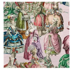 Carta da Parati Rococò Marie Antoinette con Abito d'Epoca