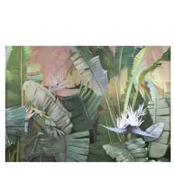 Carta da parati rosa Tropical Forest Mixedmade
