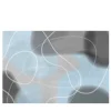 Carta da parati strutturata in azzurro e grigio della collezione Flo di Karim Rashid