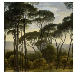Carta da Parati Vintage Vittoriana con Alberi