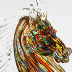 Cavallo Arlecchino Scultura in vetro di Murano