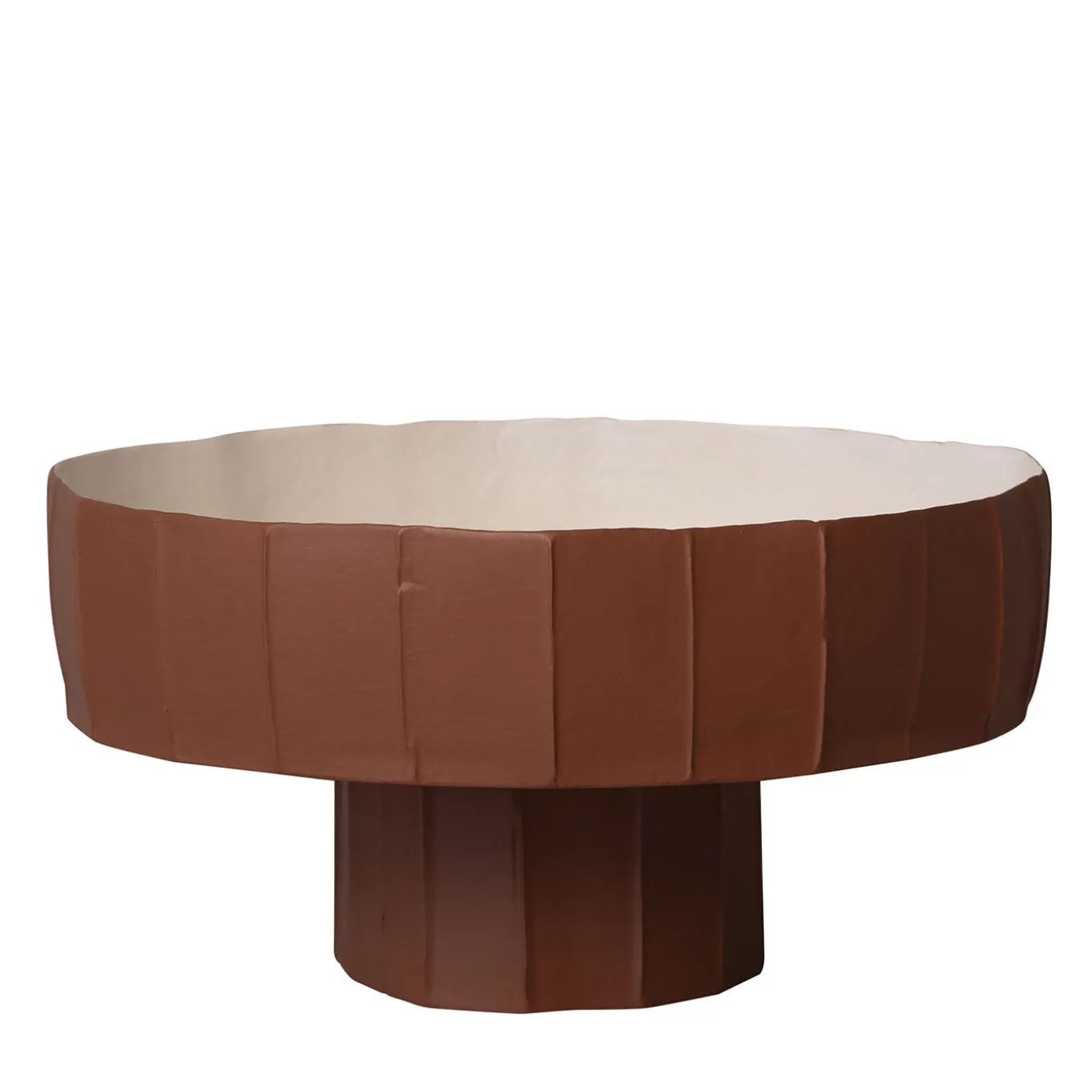Centrotavola Coppa Ninfea Corteccia C10/Terracotta scura