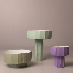 Centrotavola Coppa Ninfea Corteccia C3/Menta