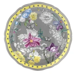 Centrotavola grigio con giardino di iris