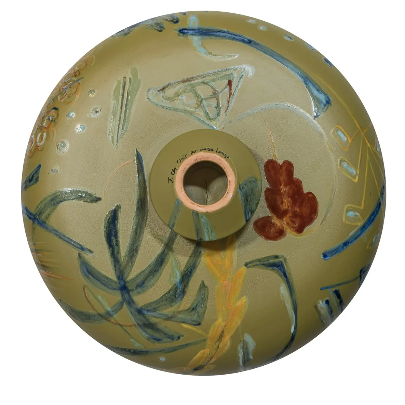 Centrotavola in ceramica dipinto a mano Panarea