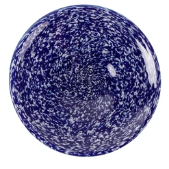 Centrotavola in vetro blu e avorio